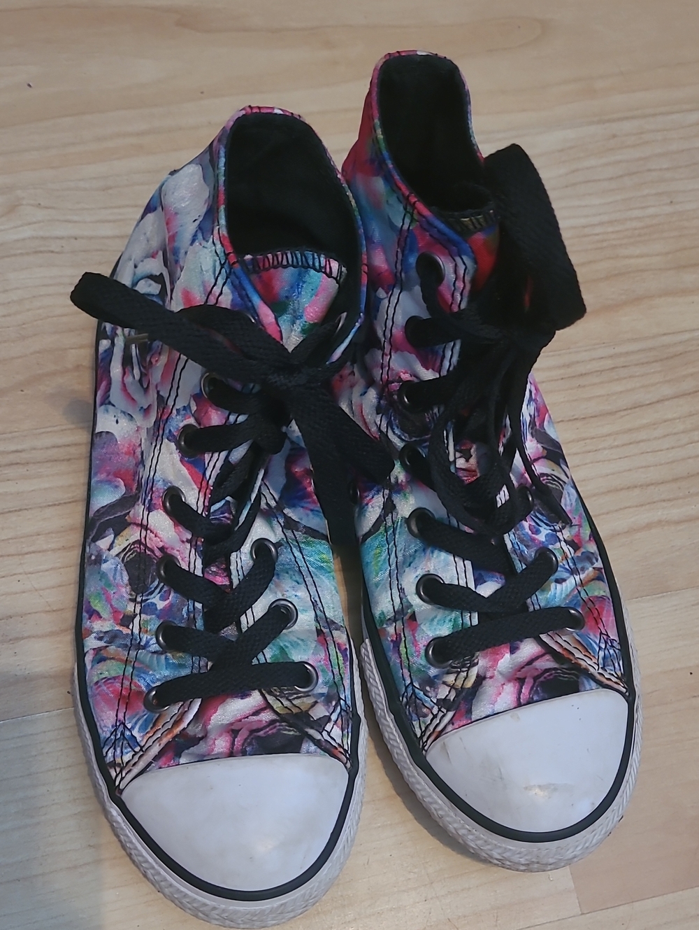 Converse Multicolor Tie-Dye High-Top Sneakers with Black Laces